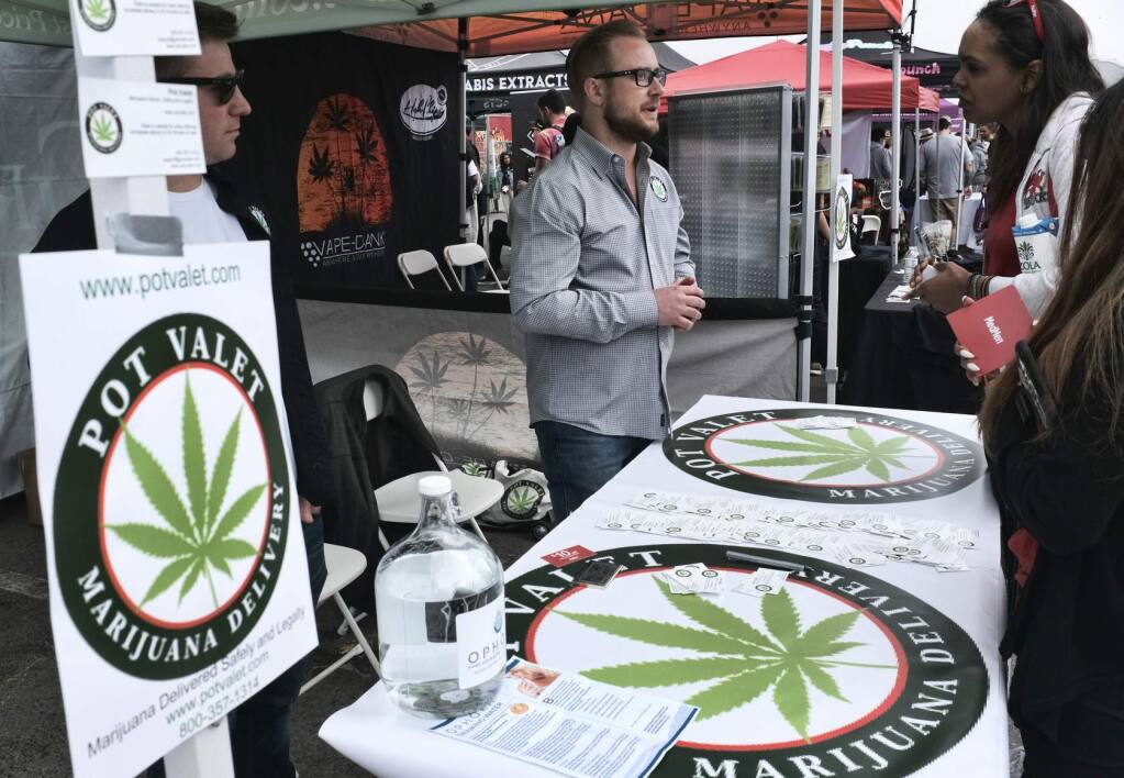 table at cannabis show