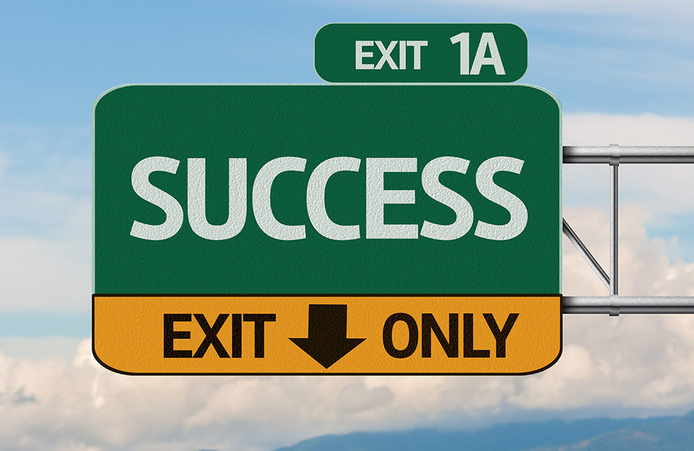 success highway sign