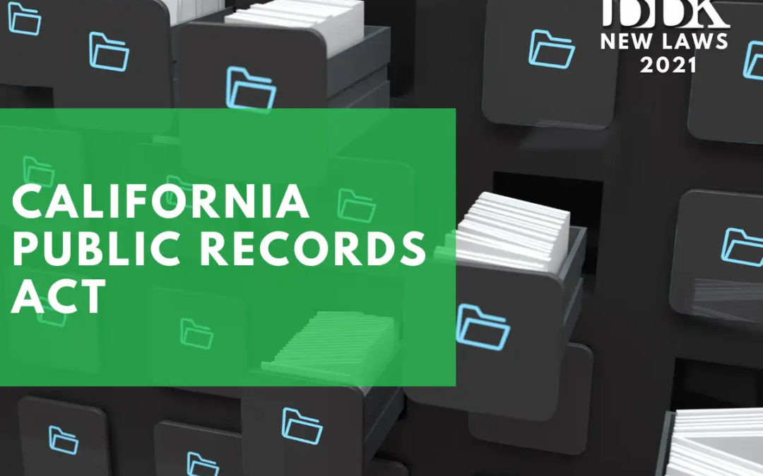 California Public Records Act Request